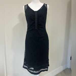 Marc Jacobs Black Sheer Polka Dot Dress
